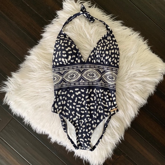 Michael Kors Other - Michael Kors Navy One Piece Halter Swimsuit